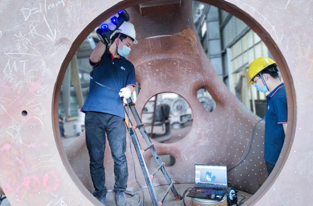 RigelScan三維掃描儀風(fēng)機(jī)頭部鑄件的三維檢測(cè) RigelScan三維掃描儀風(fēng)機(jī)頭部鑄件的三維檢測(cè)