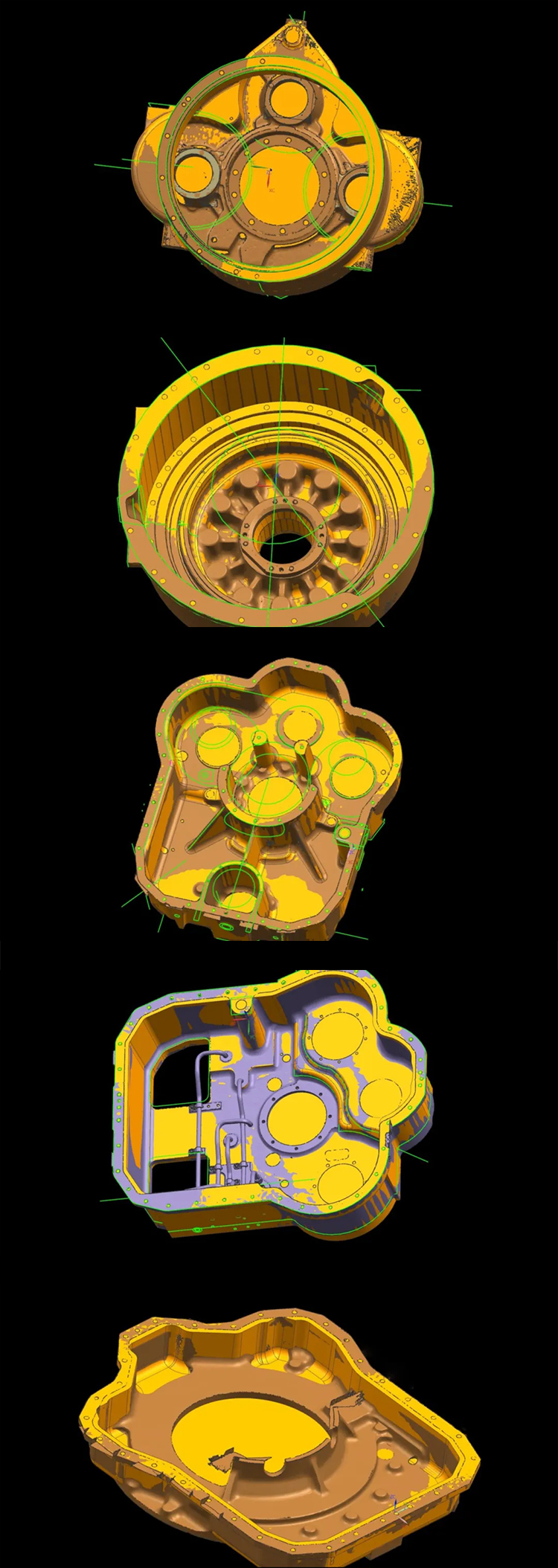 各零部件逆向建模過(guò)程