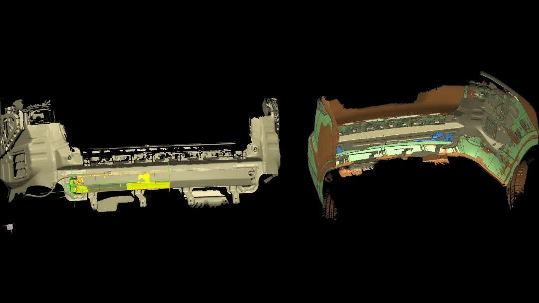 使用AtlaScan多模式多功能量測3D掃描儀采集前/后保險杠數(shù)據(jù) 使用AtlaScan多模式多功能量測3D掃描儀采集前/后保險杠數(shù)據(jù)